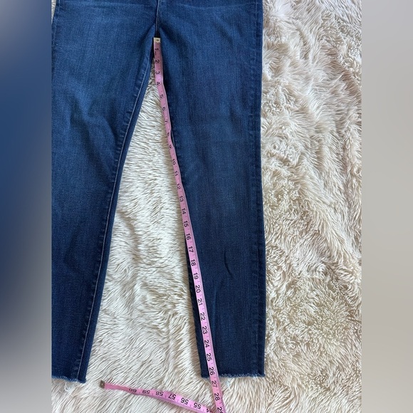 J. Crew Curvy Toothpick Skinny Jeans Cropped Raw Hem Dark Wash Size 29 - Picture 6 of 10